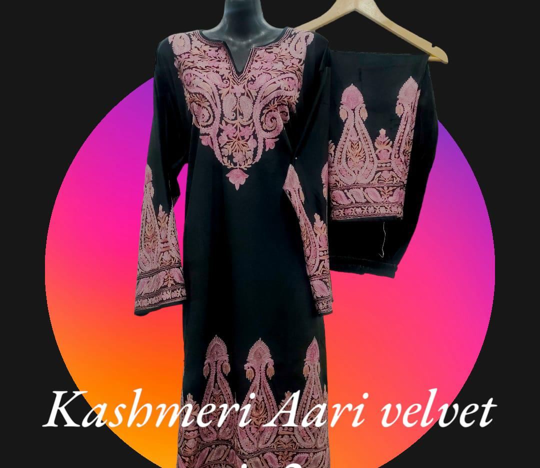 Velvet Suit Aari Work