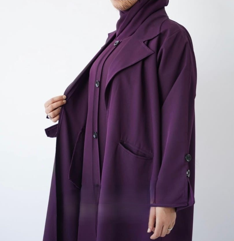 Slit Style Button Abaya
