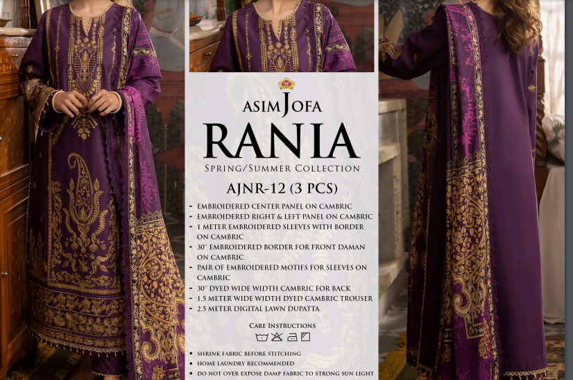 Asim Jofa Rania Luxury Lawn