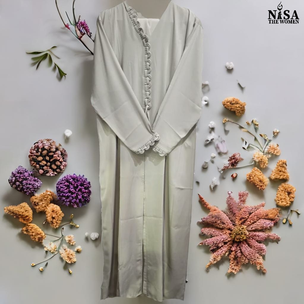 Modern Tube work Abaya : C045001
