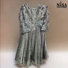 Luxury Satin Embroidered Party Gown for Girls – Regal Charm & Elegance : C400055-18