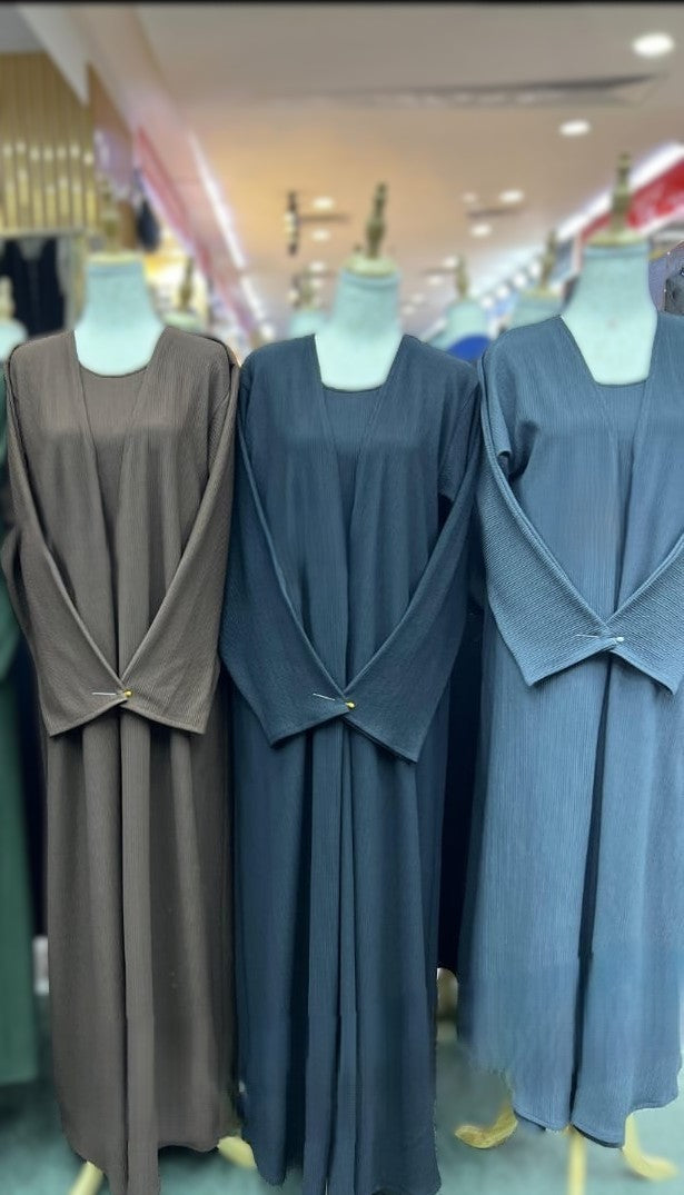 Corduroy Abaya Dress Set