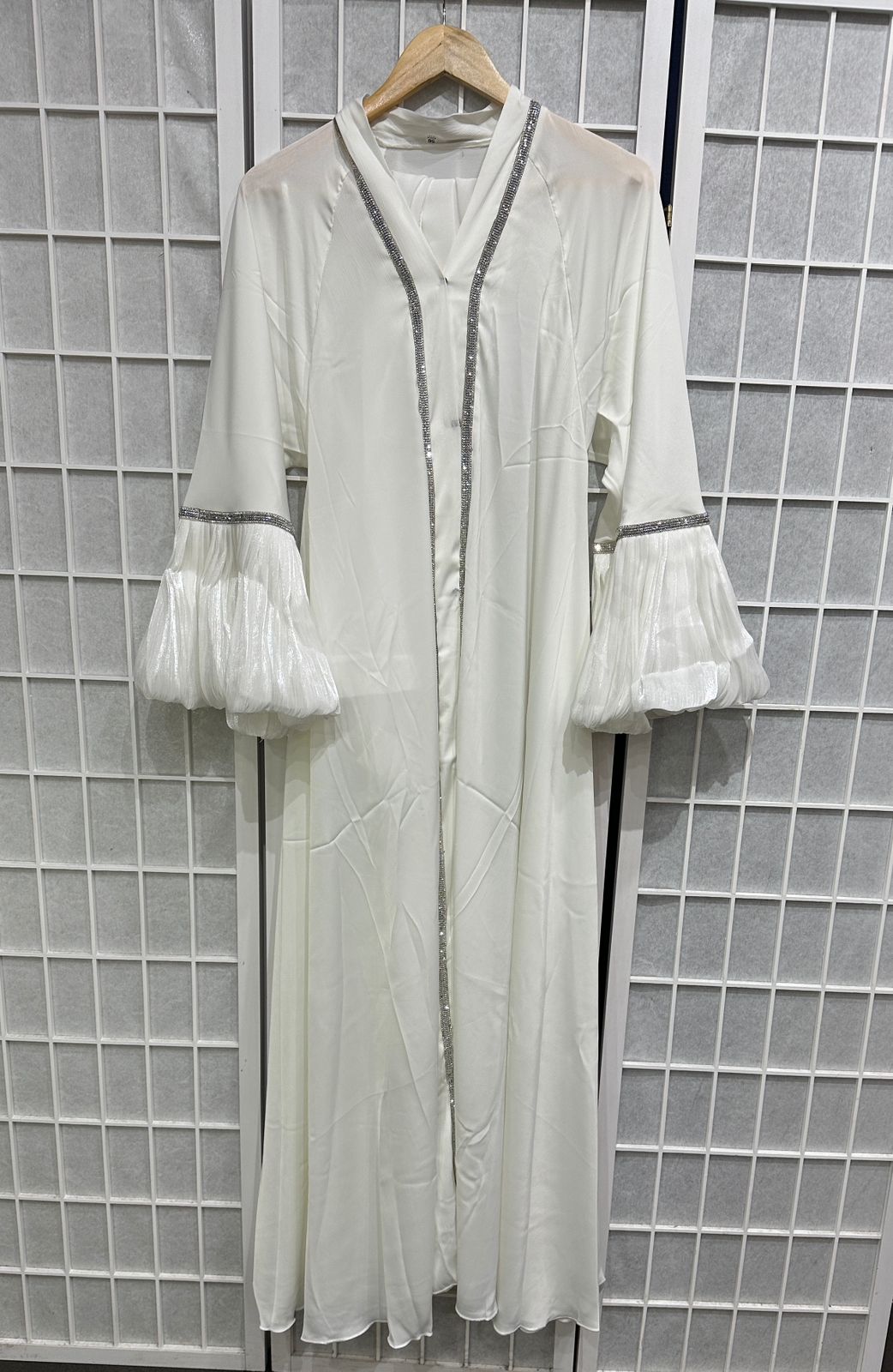 Organza Bell Sleeves Abaya