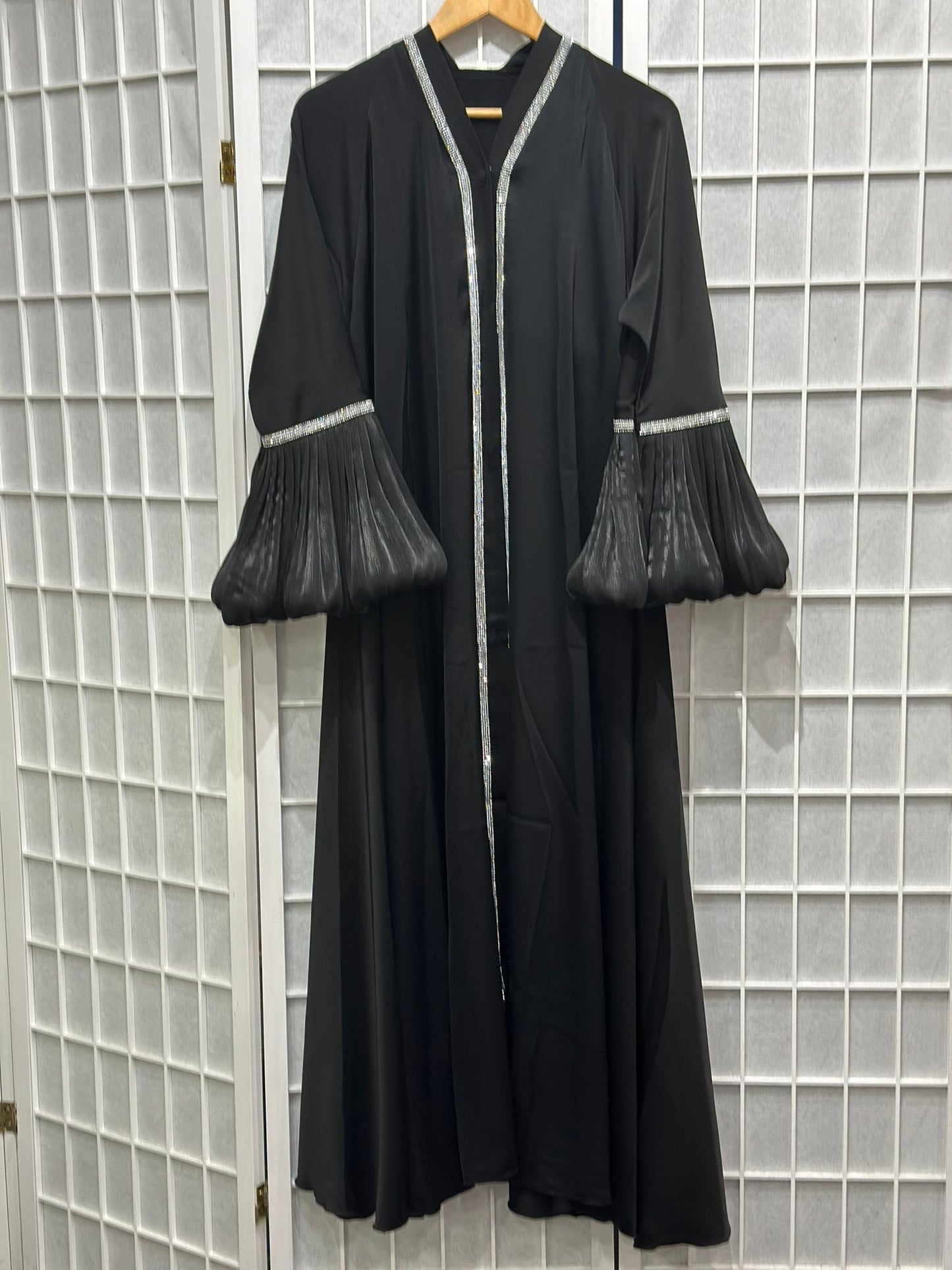 Organza Bell Sleeves Abaya