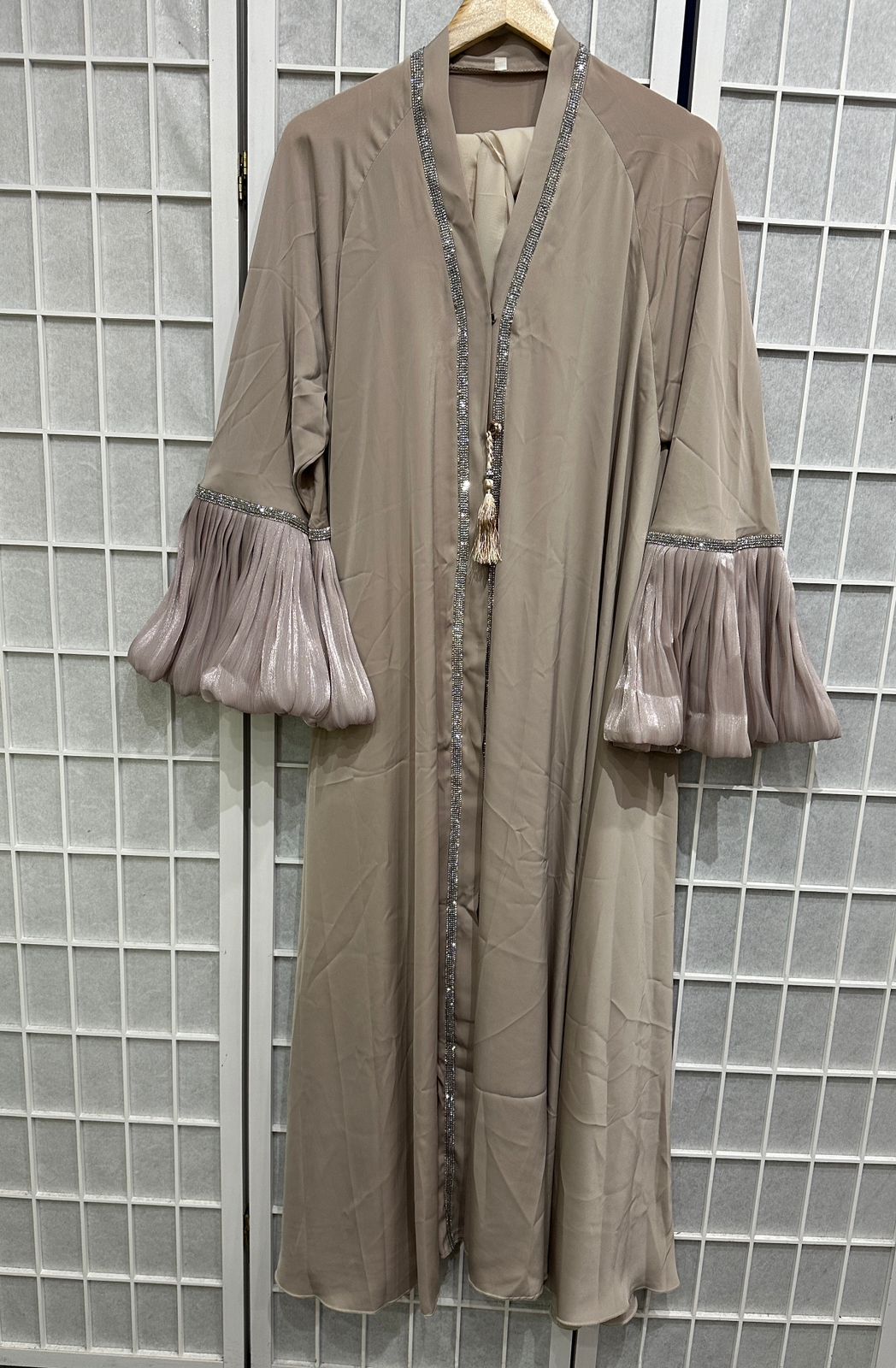 Organza Bell Sleeves Abaya