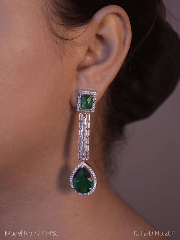 Green CZ Earings