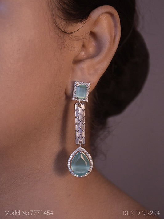 Aqua CZ Earings